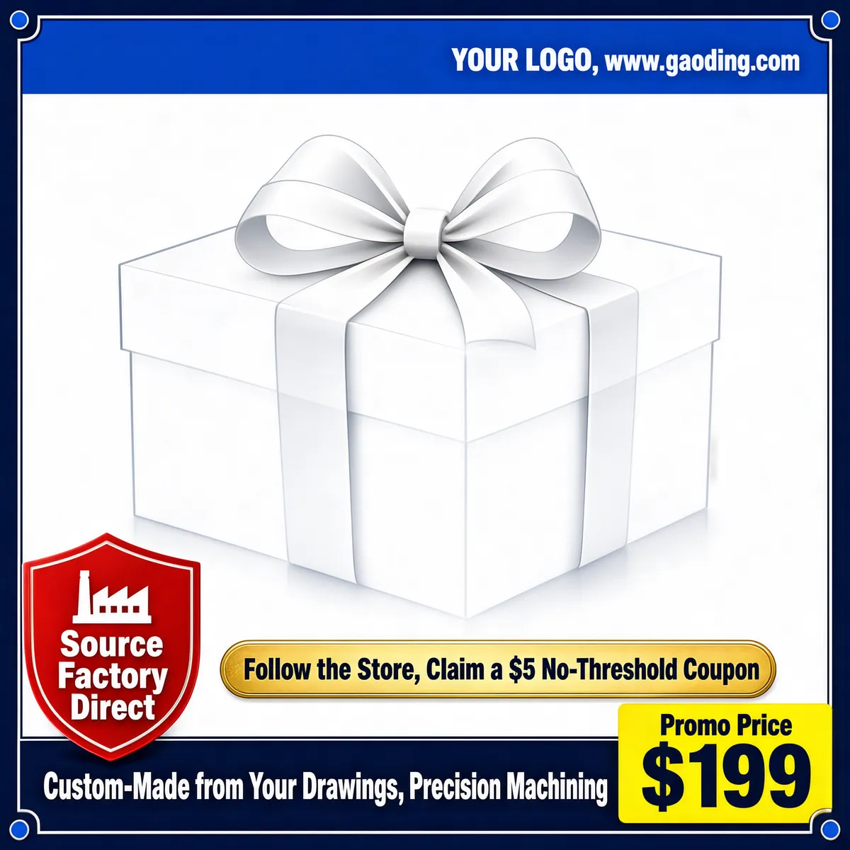 Custom Manufacturing Gift Box Placeholder Template
