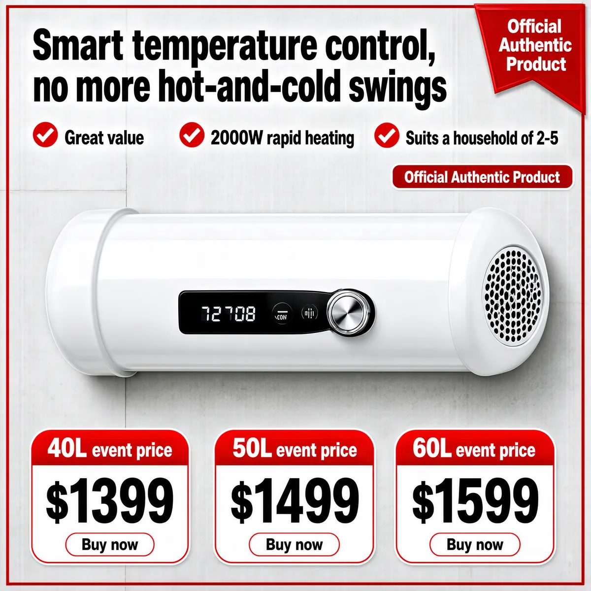 Smart Electric Water Heater Promo Image
