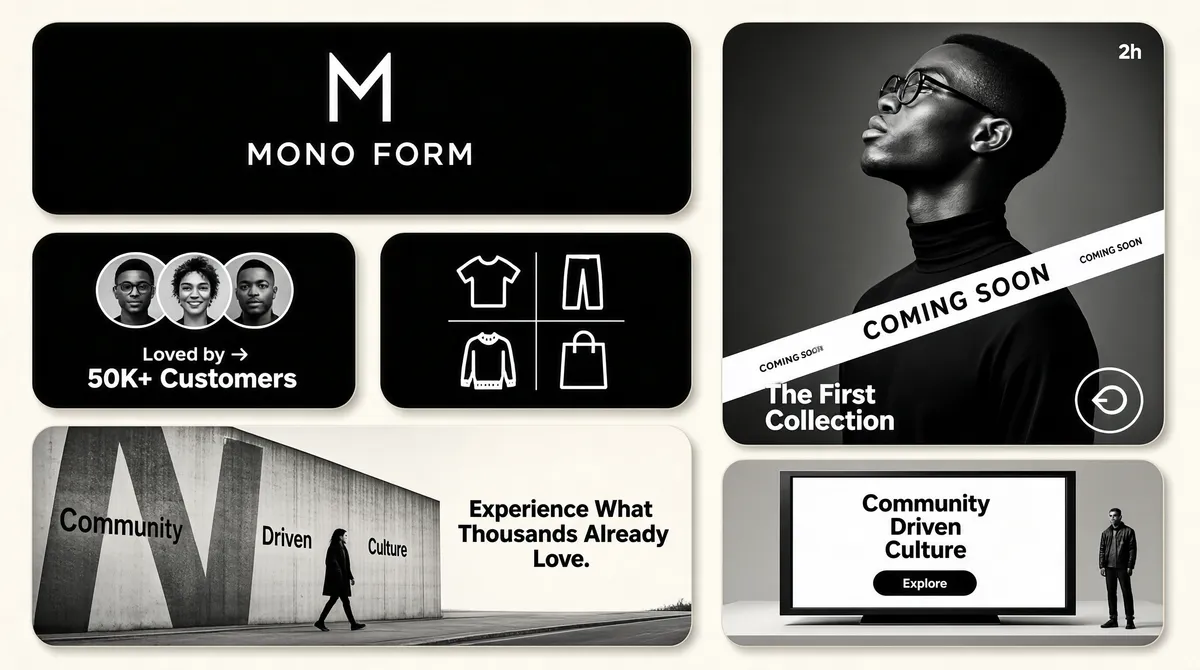 Monochrome Fashion Brand Moodboard