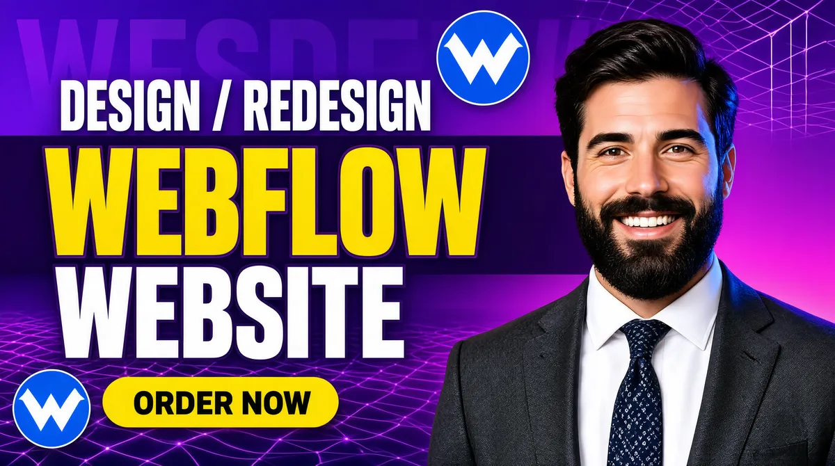 Modern Fiverr Gig Banner for Webflow Design