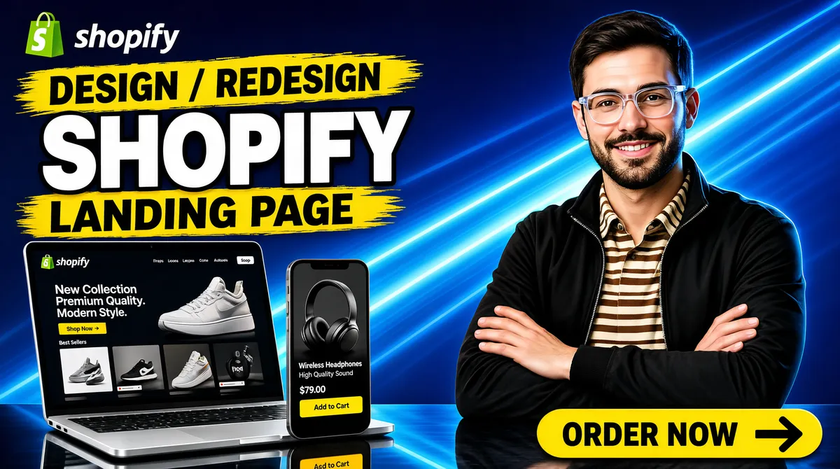 Shopify Landing Page Design Fiverr Gig Banner