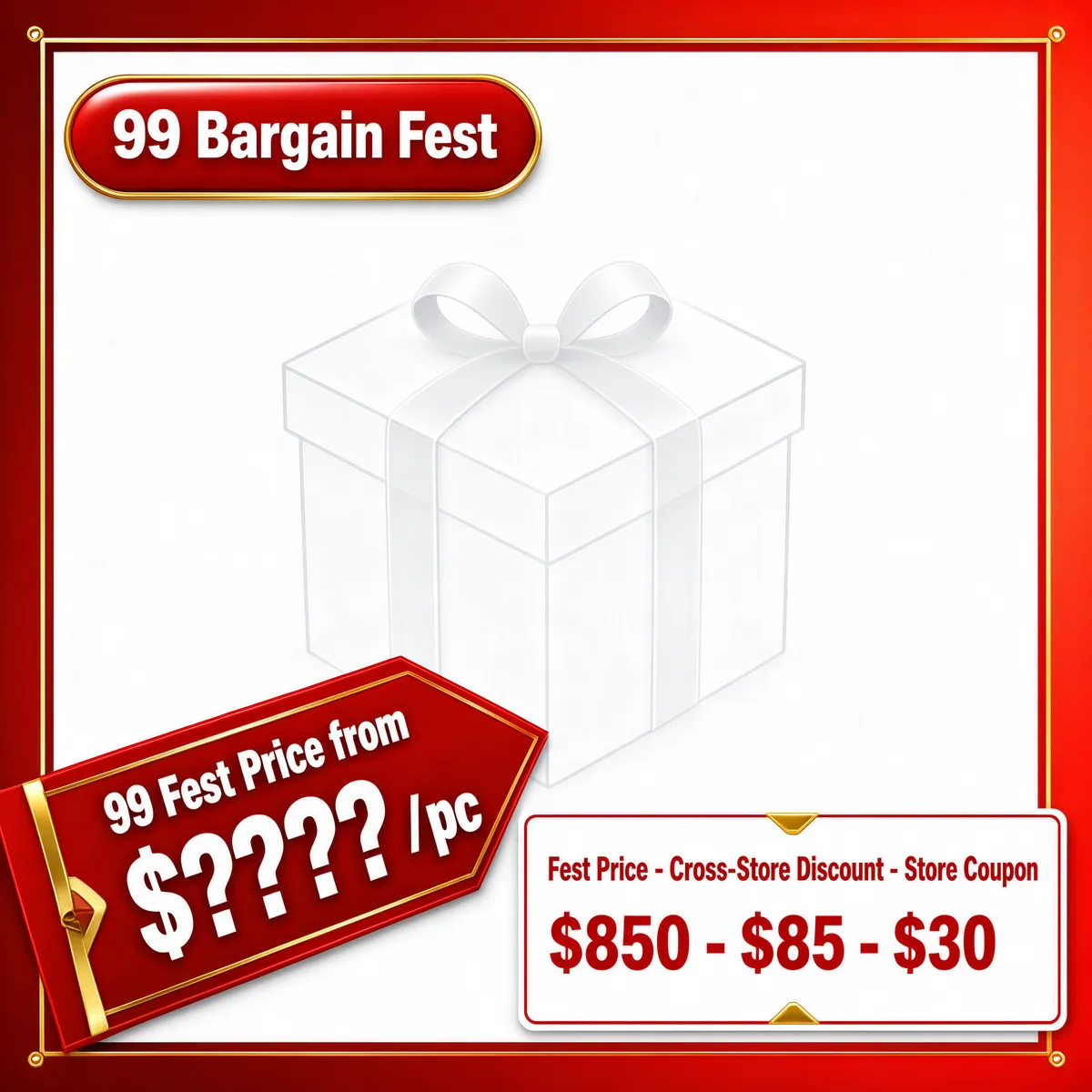 99 Bargain Fest Price Breakdown Banner
