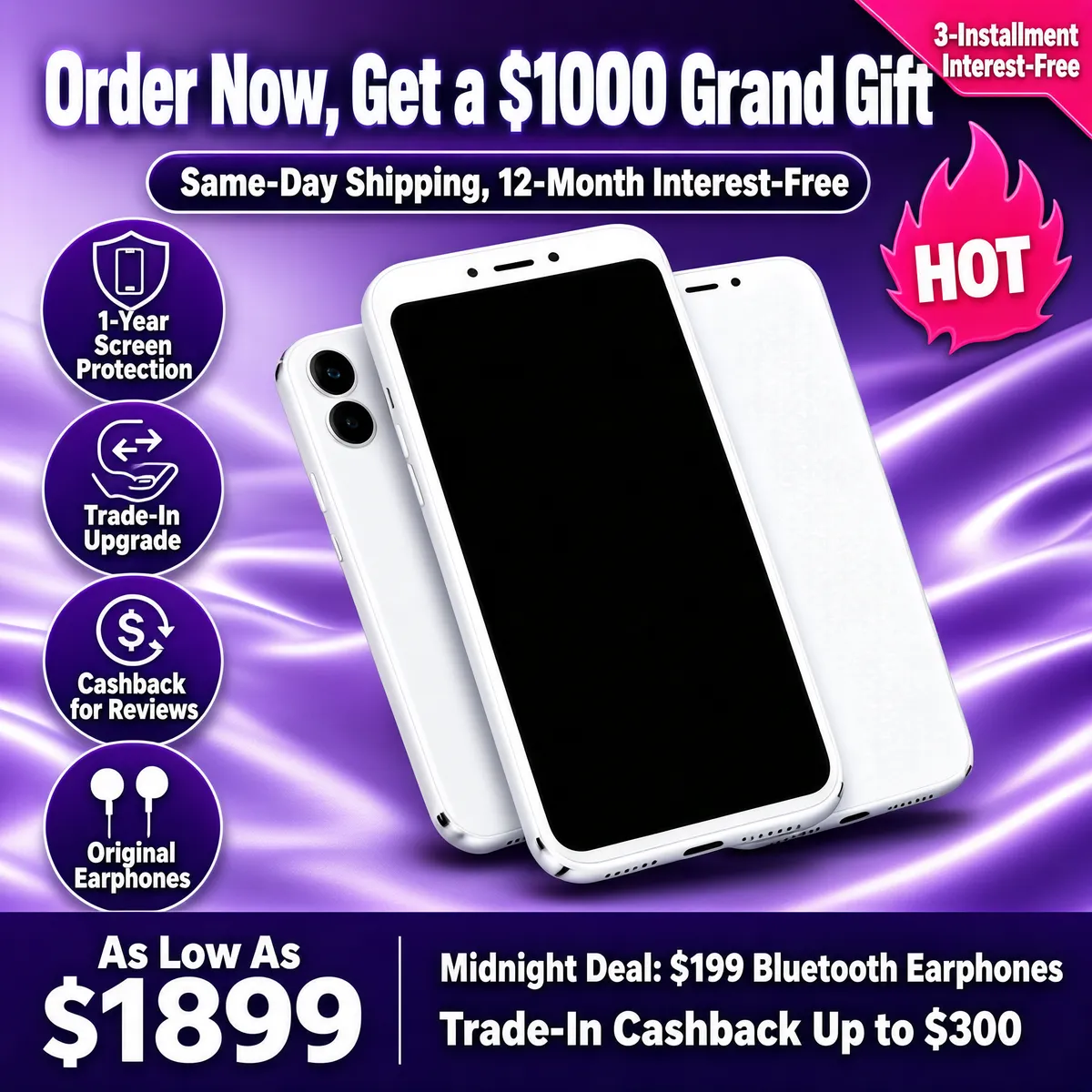 Violet Smartphone Promotion with Gift Offer