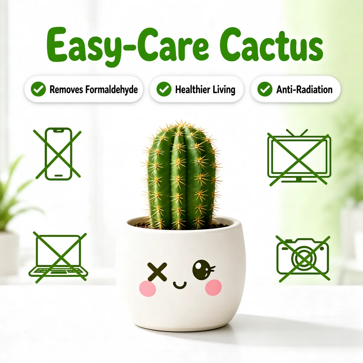 Easy-Care Cactus Product Poster