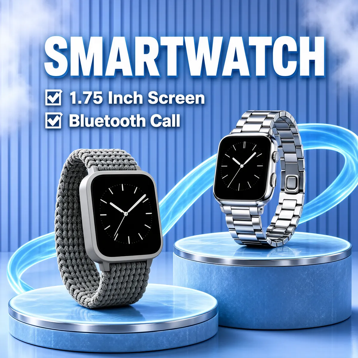 Smartwatch Product Promo in Icy Blue Studio