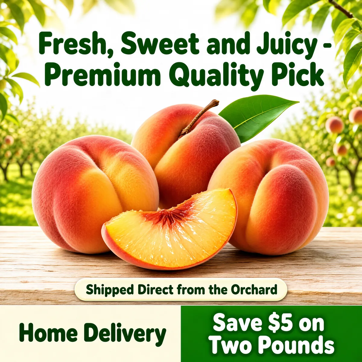 Fresh Organic Peaches from the Orchard