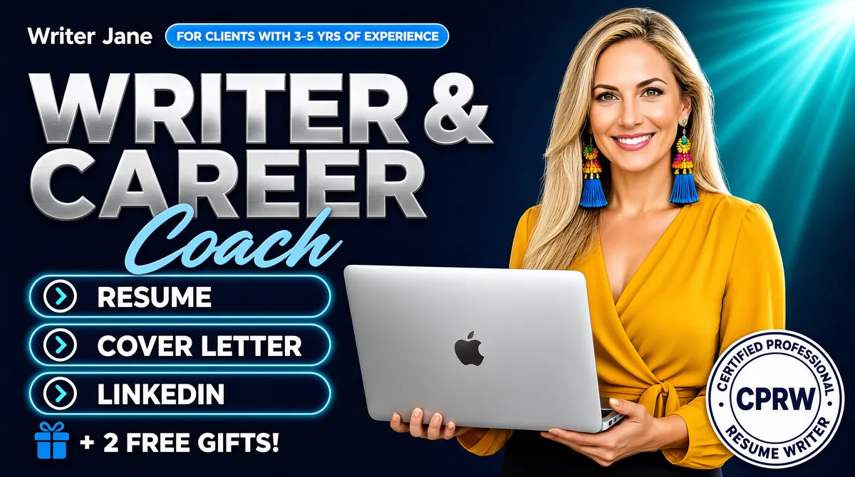 Professional Writer & Career Coach LinkedIn Gig Cover