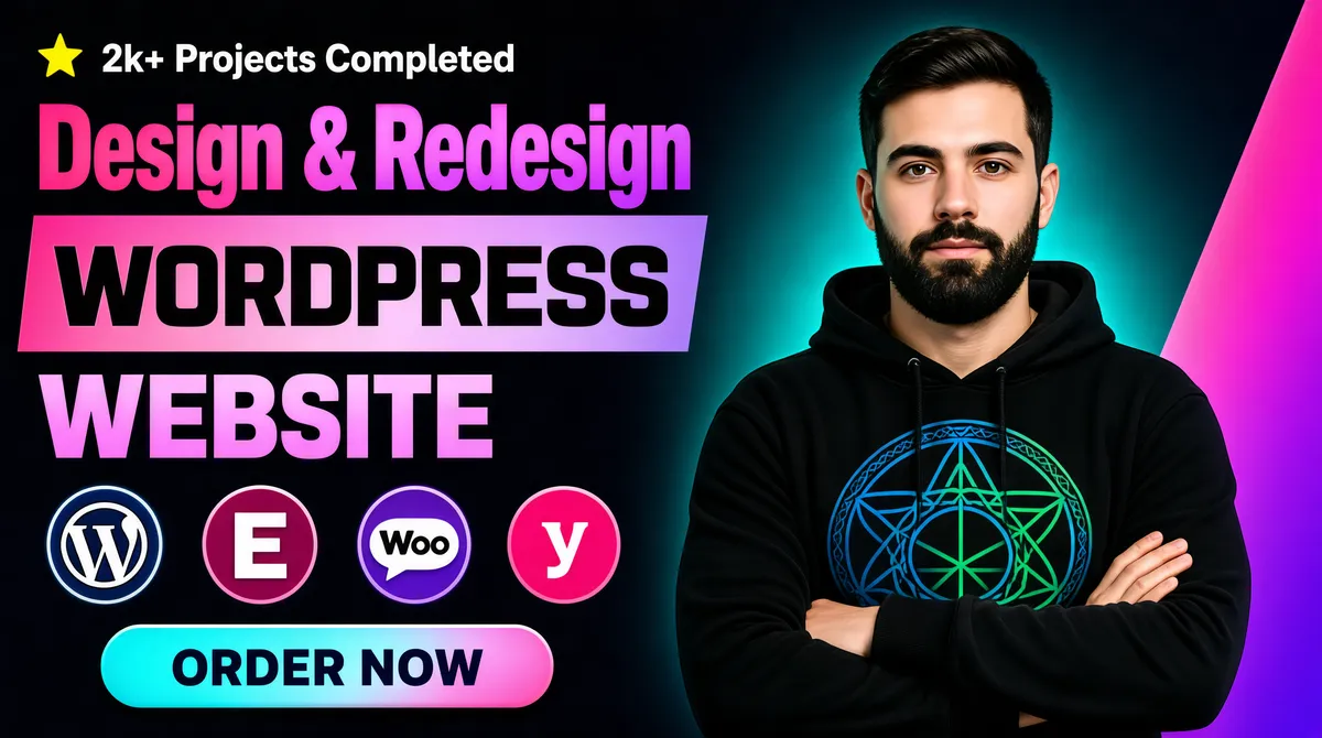 Modern Fiverr WordPress Gig Cover Banner