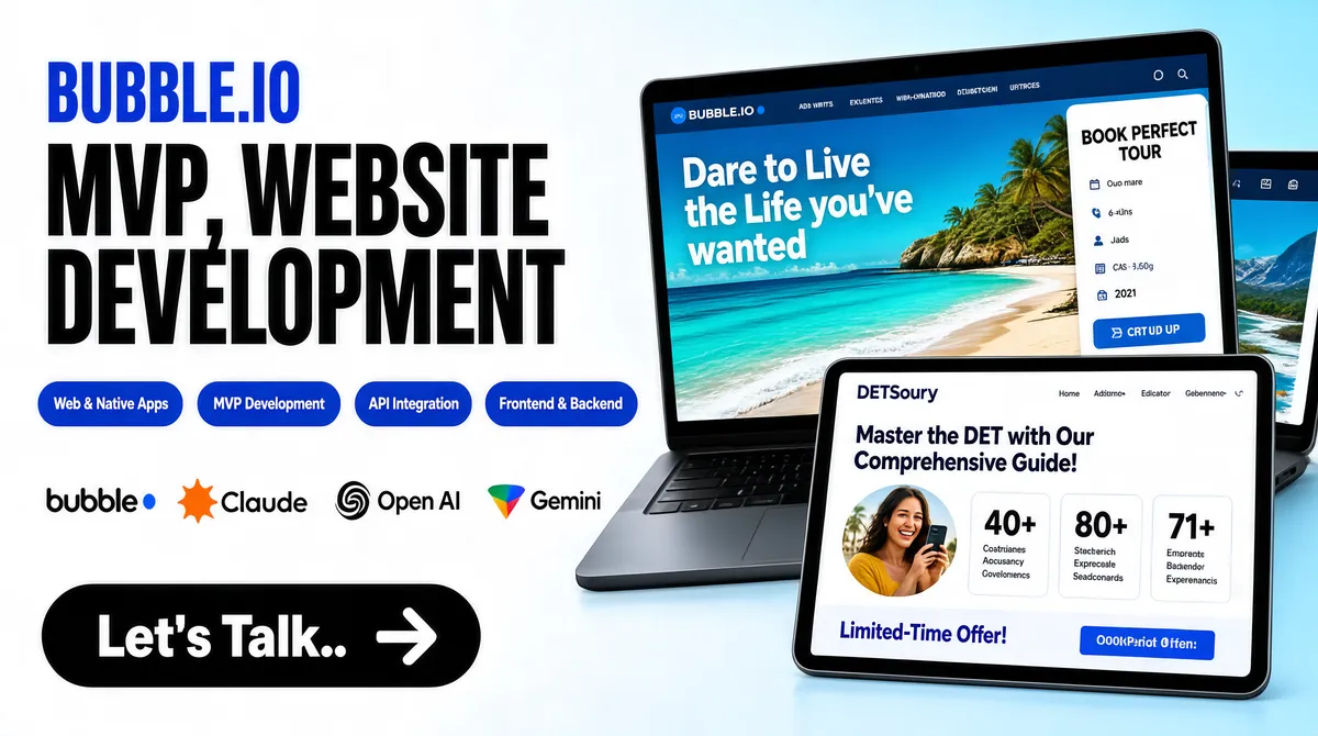 Bubble.io MVP & Website Development Gig Cover