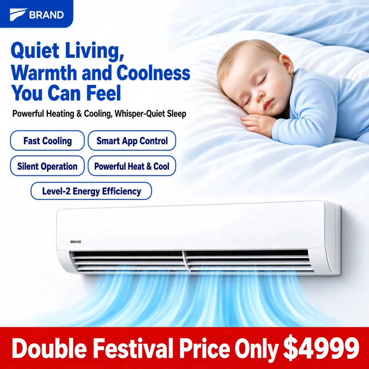 Whisper-Quiet AC for Baby's Peaceful Sleep