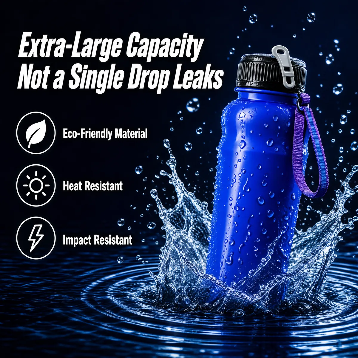 Sports Bottle Dynamic Splash Product Shot