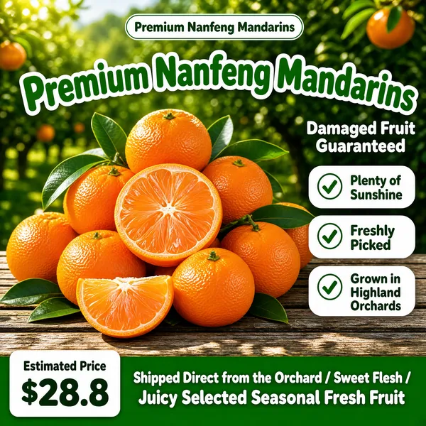 Premium Nanfeng Mandarins Fresh from the Orchard