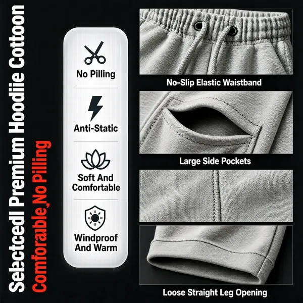 Premium Cotton Sweatpants Detail Showcase