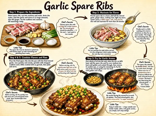 Garlic Spare Ribs Recipe Flowchart