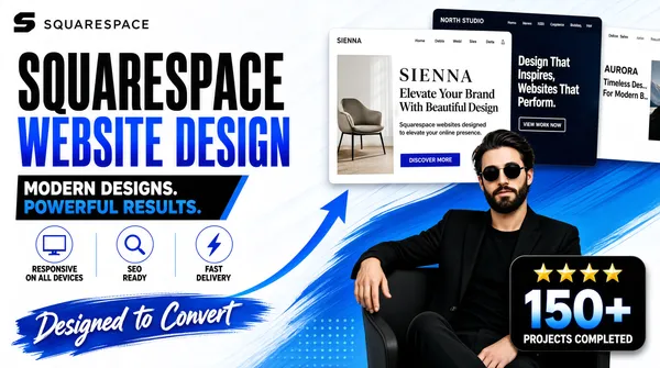 Professional Squarespace Website Design Fiverr Gig Cover