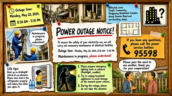 POWER OUTAGE NOTICE! Community Maintenance