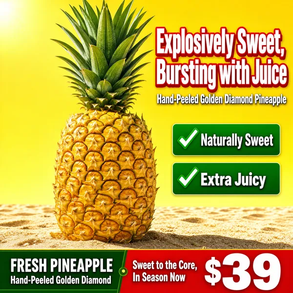 Explosively Sweet Golden Pineapple