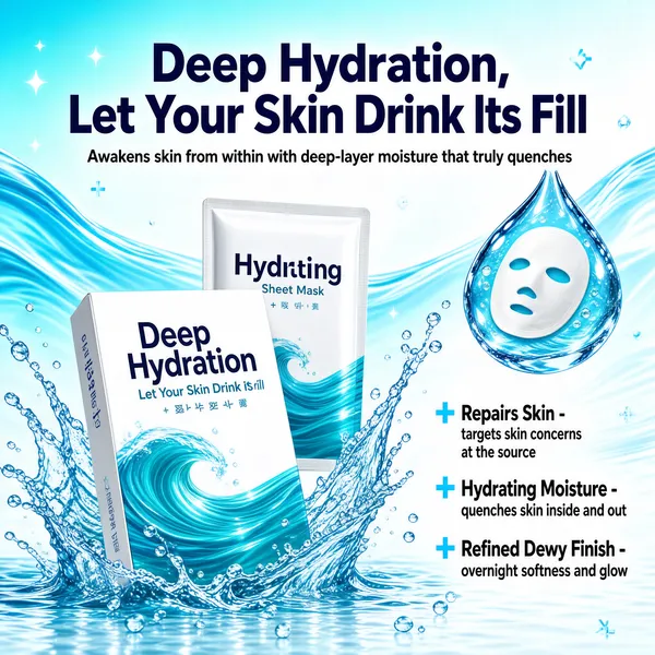 Deep Hydration Skincare Mask Splash Ad