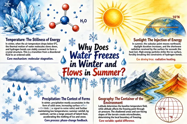 Water's Frozen Flow