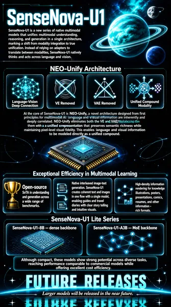 SenseNova-U1 Multimodal AI Architecture Infographic