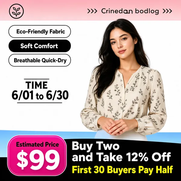 Eco-Friendly Floral Blouse Fashion Promo