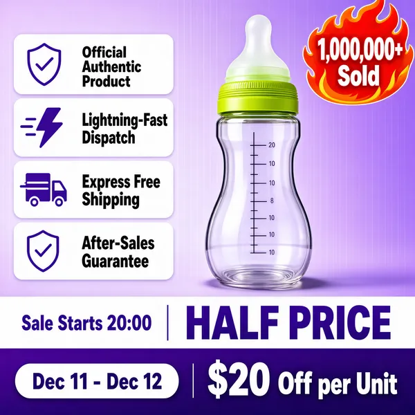 Baby Bottle Mega Purple Sale Banner