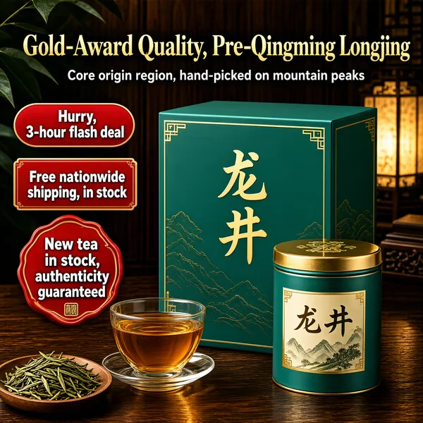 Premium Longjing Tea Gift Set - Jade Teal Box