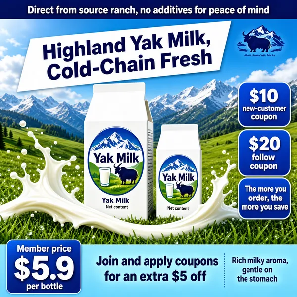 Highland Yak Milk Fresh Dairy Poster