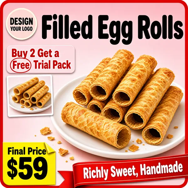 Filled Egg Rolls Sweet Snack Promo