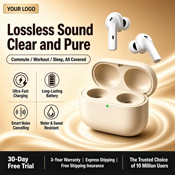Lossless Sound Wireless Earbuds Premium Ad