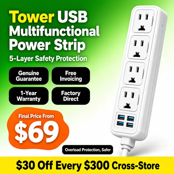 Tower USB Multifunctional Power Strip Promotion