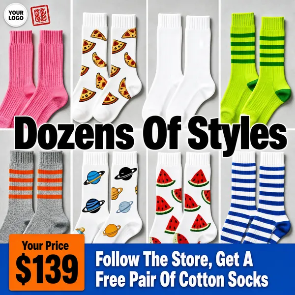 Dozens of Sock Styles — $139