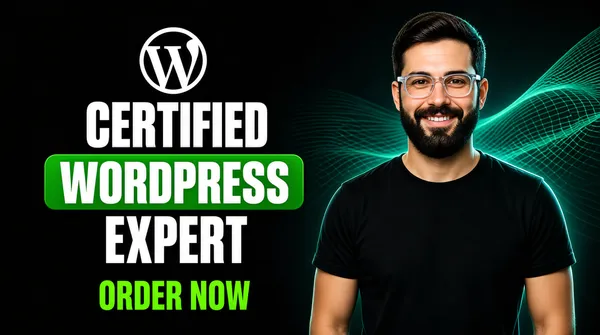 Certified WordPress Expert Fiverr Gig Cover