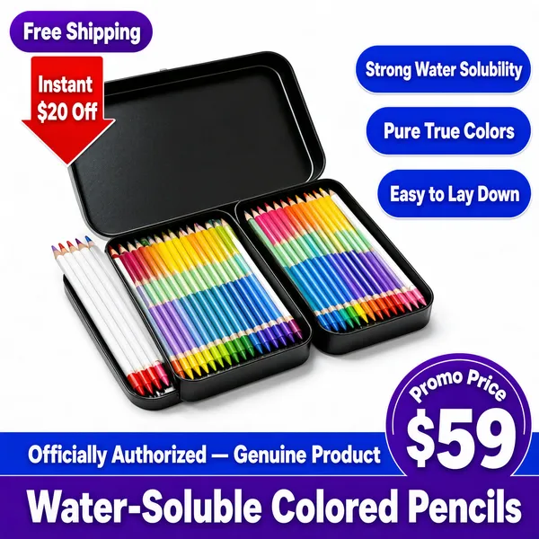 Water-Soluble Colored Pencils Set