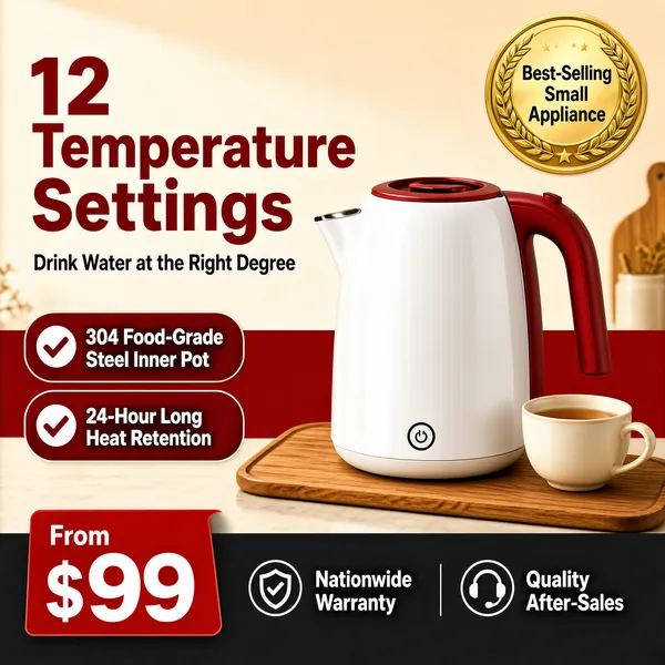 Elegant Electric Kettle Product Display