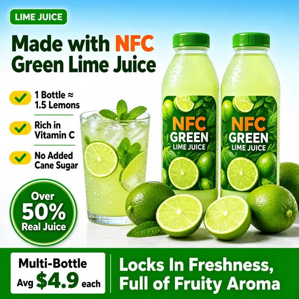 Fresh NFC Green Lime Juice Splash Promo