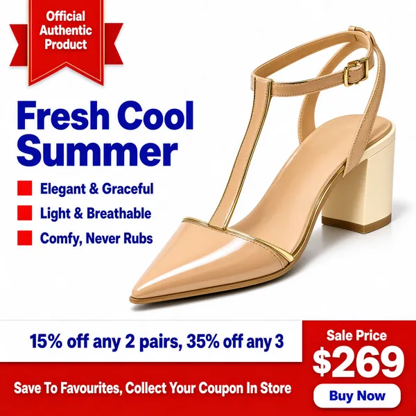Summer Sale T-strap Sandals