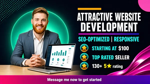Professional Fiverr Website Development Gig Cover