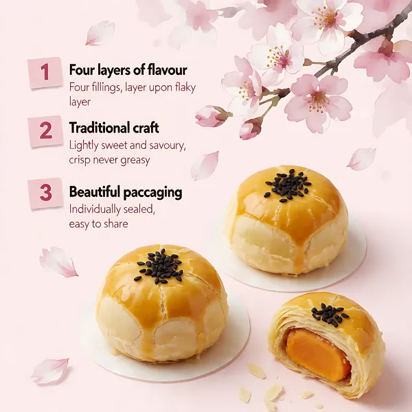 Artisanal Egg-Yolk Pastries with Cherry Blossom Styling