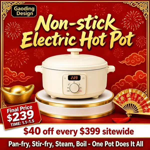 Non-Stick Electric Hot Pot New Year Sale