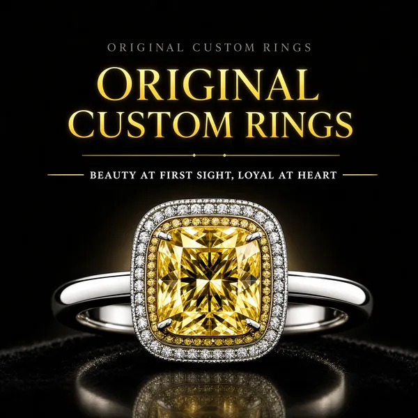 Luxury Yellow Diamond Solitaire Ring