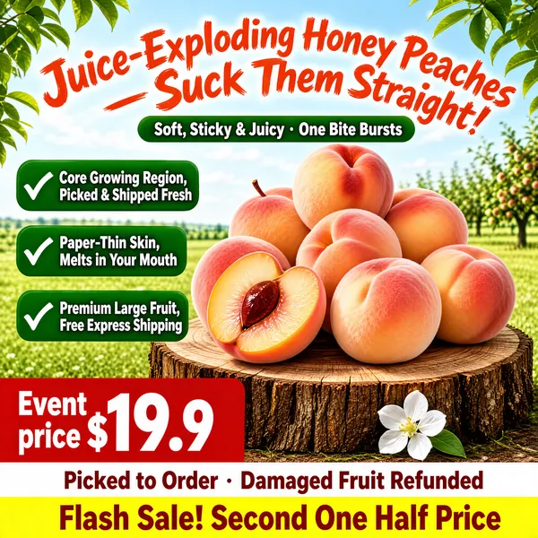 Juicy Honey Peaches Premium Orchard Fresh