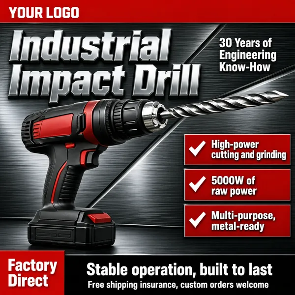 Industrial Impact Drill Product Poster