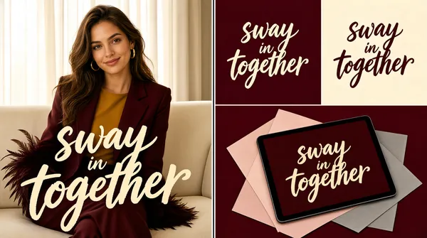 Burgundy and Ivory Brand Board