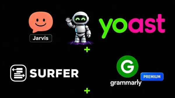 AI Tool Logos on Black Grid