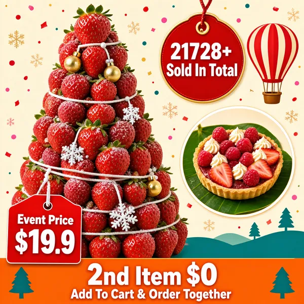 Strawberry Tower Festive Sale Poster