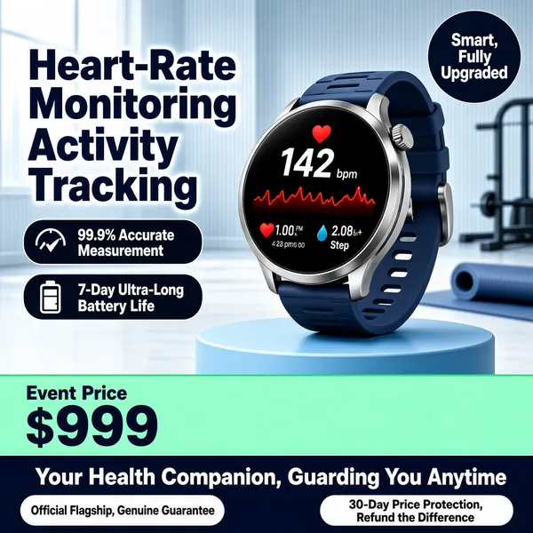 Smart Health Watch with Heart Rate Monitor