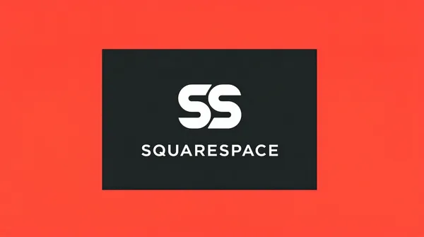 [Format]
Professional Fiverr gig cover, landscape 16:9 banner. Ultra-minimal logo-plate style built from two flat colour fields. No watermark, no personal names.

[Layout]
A flat coral-red full-bleed background with a barely perceptible tonal variation across the frame. Centred in the middle of the composition sits a single dark charcoal rectangle with clean square corners, occupying roughly half the width and height of the banner and holding all of the artwork; the surrounding coral acts as a wide, even mat.

[Subject]
No people. The cover is a pure brand-logo lockup composition.

[Headline]
Inside the charcoal rectangle, centred as one lockup: the Squarespace logo mark drawn as two interlocking rounded S-shaped ribbon forms in solid white, and directly beneath it the word "SQUARESPACE" in clean white letterspaced caps at modest size.

[Badges]
No badges, buttons, devices, footer or decorative accents of any kind; the design consists only of the coral ground, the charcoal plate and the white logo lockup.

[Mood]
Quiet, confident and brand-led; flat coral with a charcoal plate and one crisp white mark, maximum negative space, extremely readable at thumbnail size.