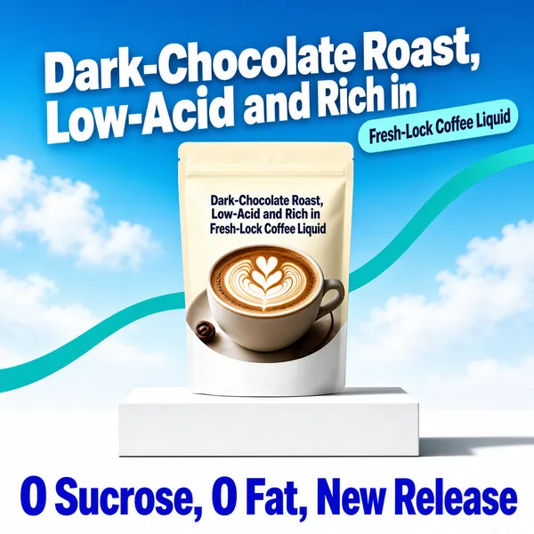 Dark Roast Low-Acid Coffee Pouch Against Sky