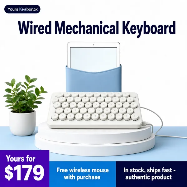 Wired Mechanical Keyboard Product Shot